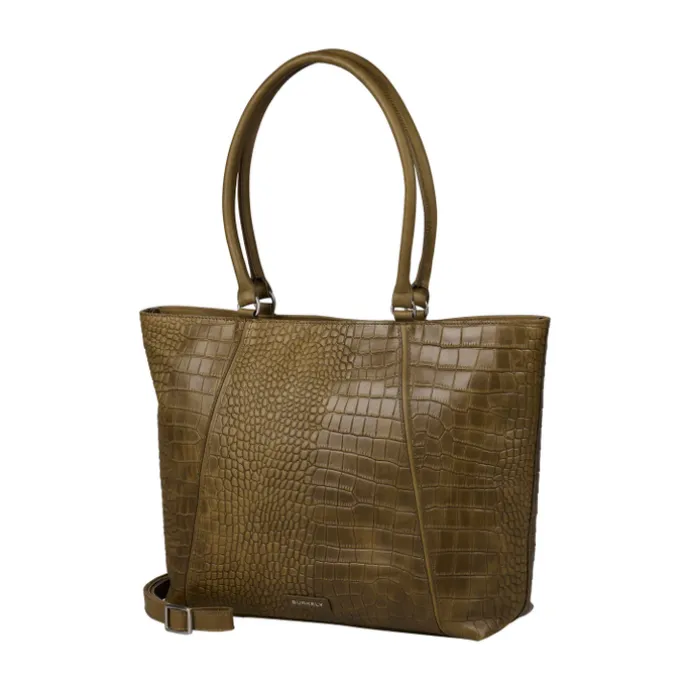 Burkely Cool Colbie Wide Tote 15.6" olive