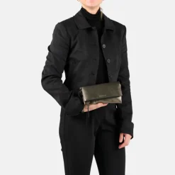 Burkely Creased Crystal Phone Bag gun metal