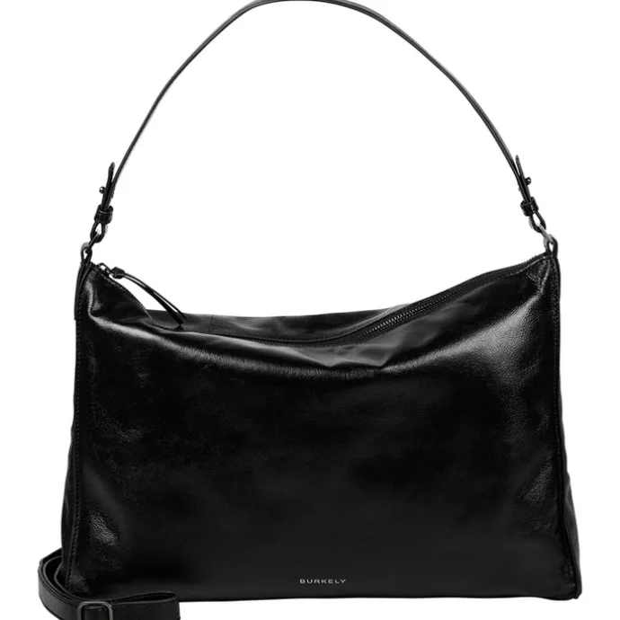 Burkely Creased Crystal Wide Hobo black
