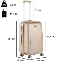 CarryOn Skyhopper 4 Wiel Trolley 68 Expandable champagne
