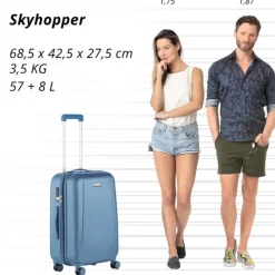 CarryOn Skyhopper 4 Wiel Trolley 68 Expandable cool blue