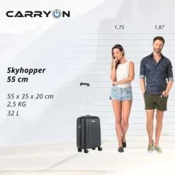 CarryOn Skyhopper 4 Wiel Trolley 55 black