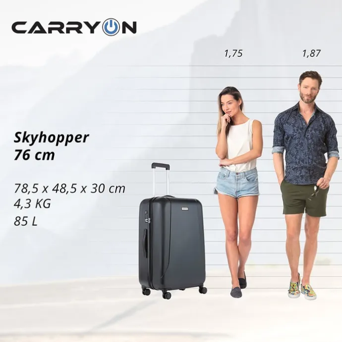 CarryOn Skyhopper 4-Delige Kofferset S/S/M/L black