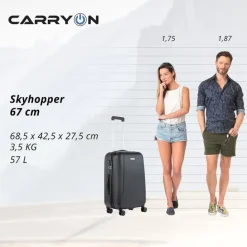 CarryOn Skyhopper 4-Delige Kofferset Beautycase/S/M/L black