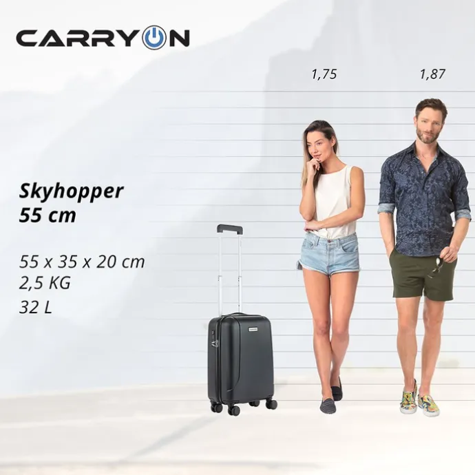 CarryOn Skyhopper 4-Delige Kofferset Beautycase/S/M/L black
