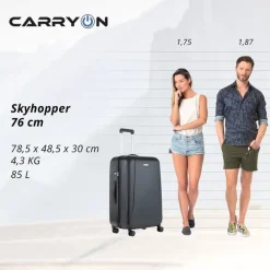 CarryOn Skyhopper 4-Delige Kofferset Beautycase/S/M/L black