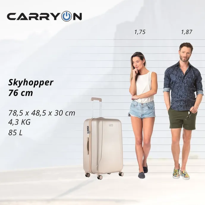CarryOn Skyhopper 4-Delige Kofferset S/S/M/L champagne