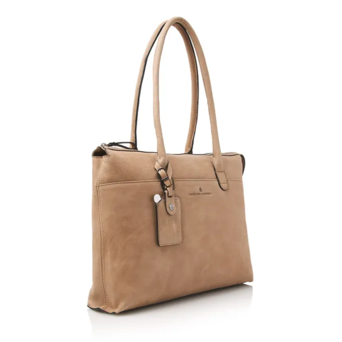 Castelijn & Beerens Carisma Laptoptas 15.6" + Tablet RFID II beige