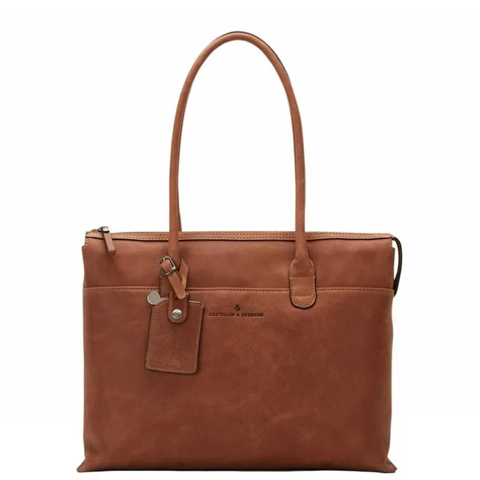 Castelijn & Beerens Carisma Laptop Schoudertas 15.6" + tablet cognac