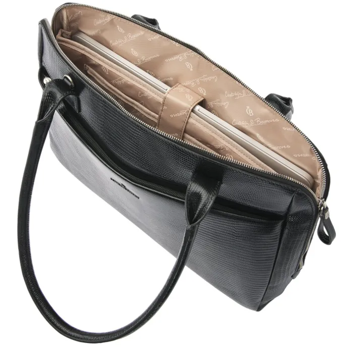 Castelijn & Beerens Donna Vera Schoudertas 15.6" RFID zwart