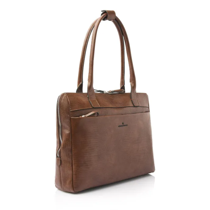 Castelijn & Beerens Donna Vera Schoudertas 15.6" RFID cognac