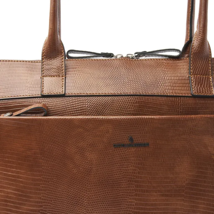 Castelijn & Beerens Donna Vera Schoudertas 15.6" RFID cognac
