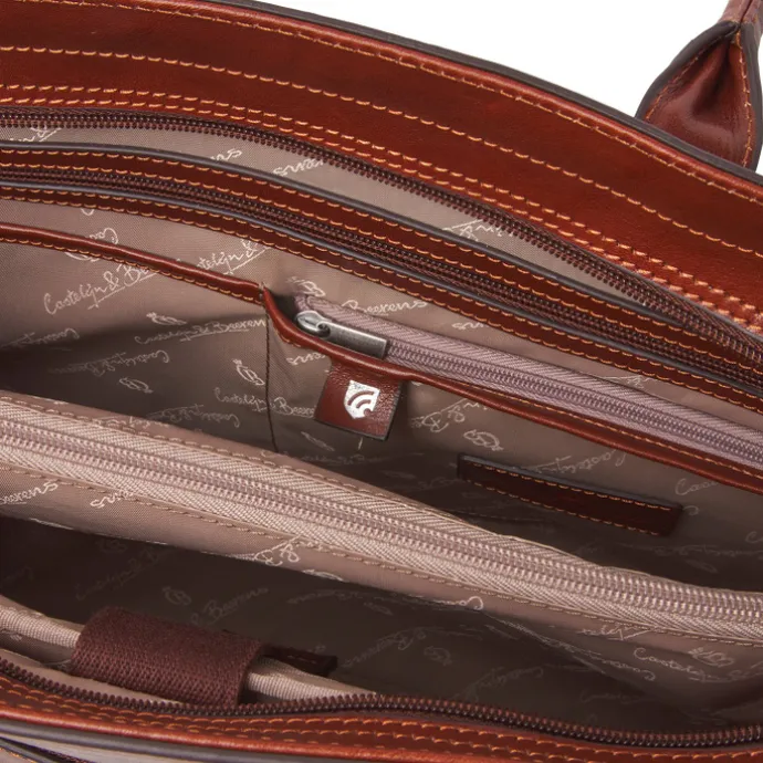 Castelijn & Beerens Gaucho Ellen Laptop Shoulderbag 15.6'' cognac