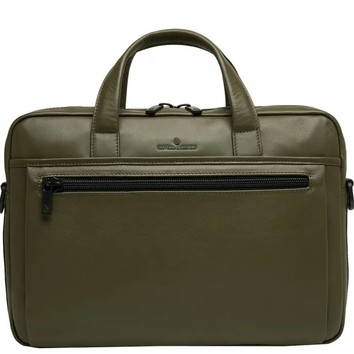 Castelijn & Beerens Nappa X Charlie Laptop / Tablet Tas 15.6'' dark millitary
