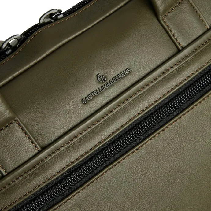 Castelijn & Beerens Nappa X Charlie Laptop / Tablet Tas 15.6'' dark millitary