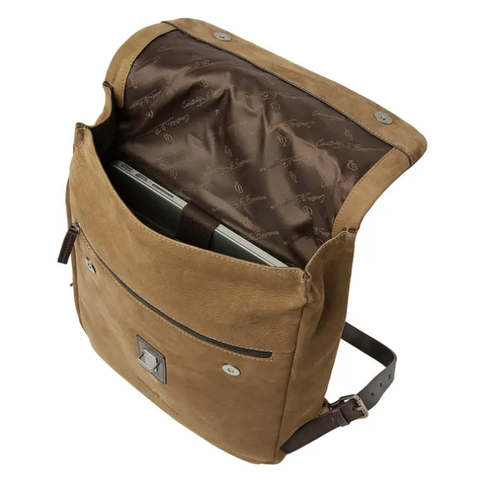Castelijn & Beerens Veneto Nubuck Laptop Backpack 15.6" taupe