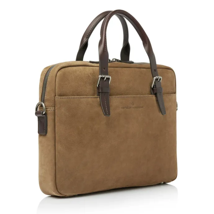 Castelijn & Beerens Veneto Nubuck Laptopbag 15.6" taupe