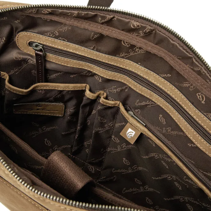 Castelijn & Beerens Veneto Nubuck Laptopbag 15.6" taupe