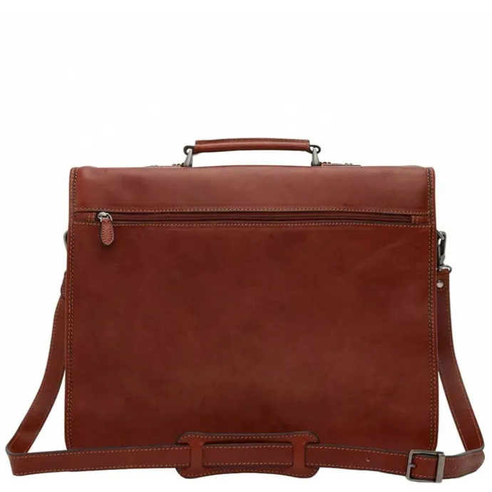 Castelijn & Beerens Verona Laptoptas 15.6" 3-vaks licht bruin