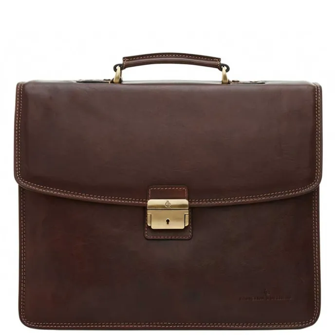 Castelijn & Beerens Verona Laptoptas 15.6'' 3-vaks mocca