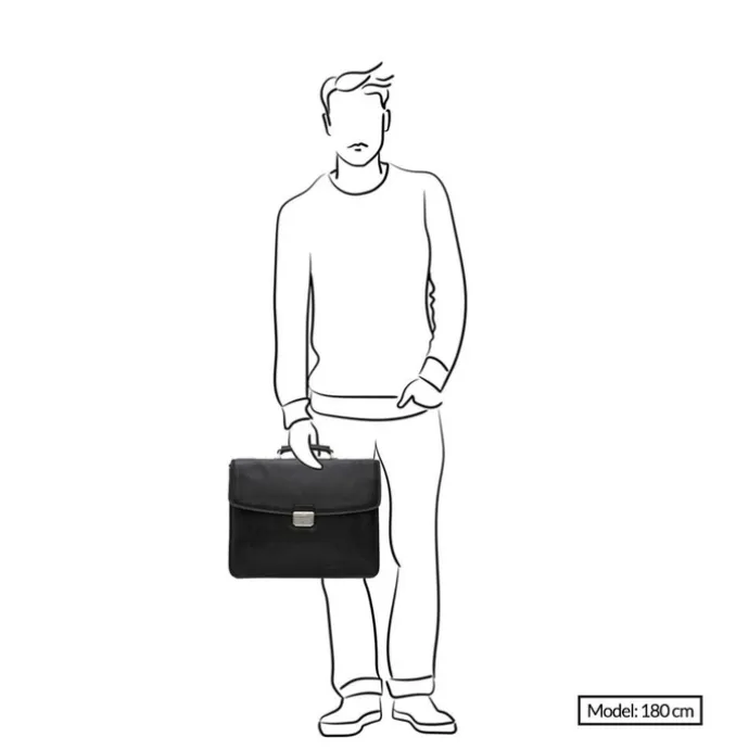 Castelijn & Beerens Verona Laptoptas 15.6'' 3-vaks mocca