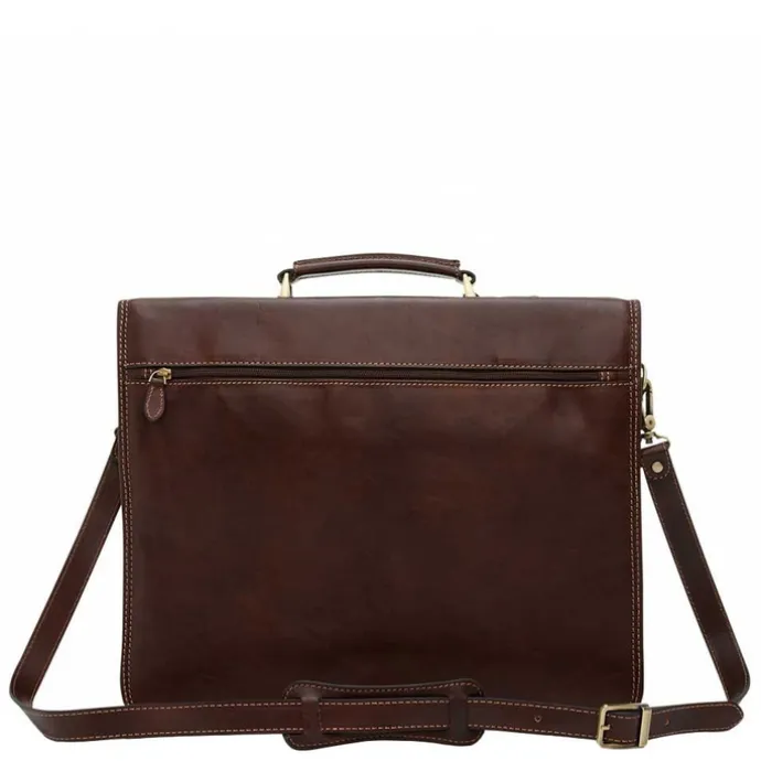 Castelijn & Beerens Verona Laptoptas 15.6'' 3-vaks mocca