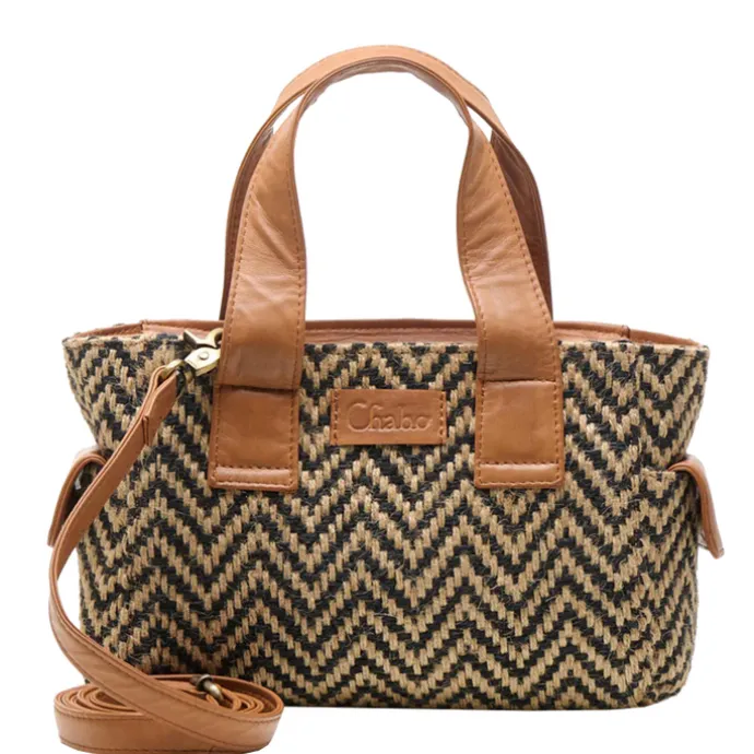 Chabo Romio Jaquard Handbag cognac