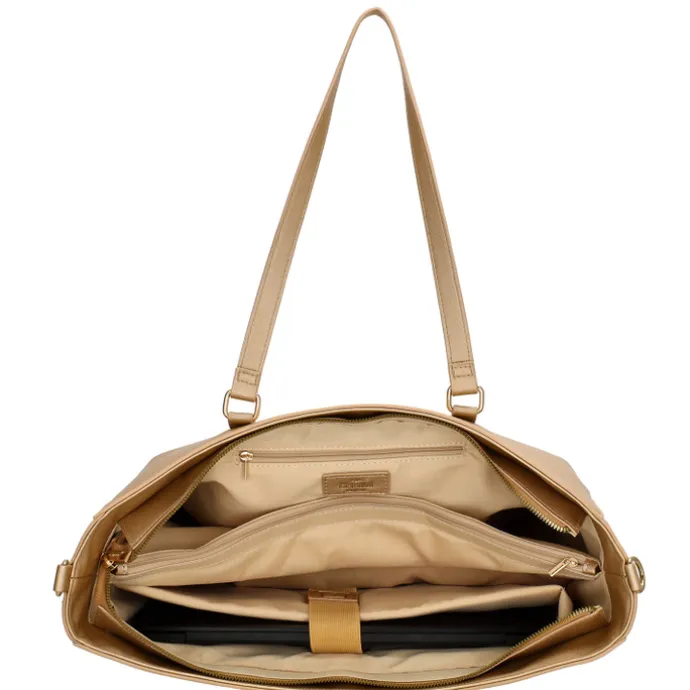 Charm London Birmingham II Shoulderbag 15.6" light gold