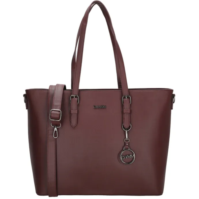Charm London Birmingham Shopper red