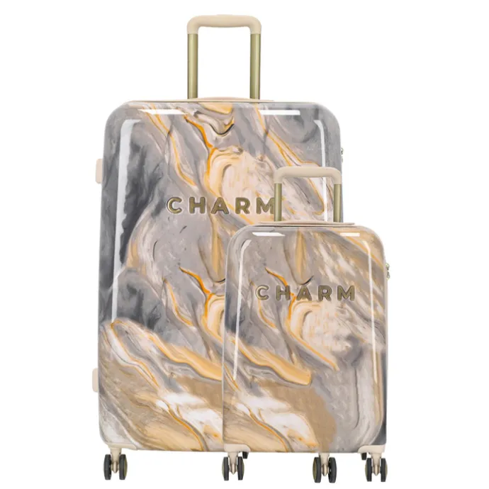 Charm London Marble Trolley Set light grey