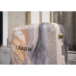 Charm London Marble Trolley Set light grey