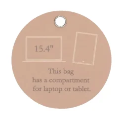 Charm London Midwood Shopper 15.6 inch laptopvak light taupe