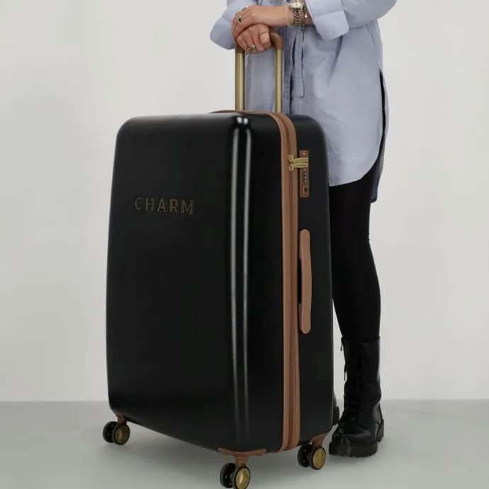 Charm London Travel Trolley Set zwart