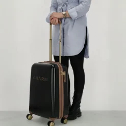 Charm London Travel Trolley Set zwart