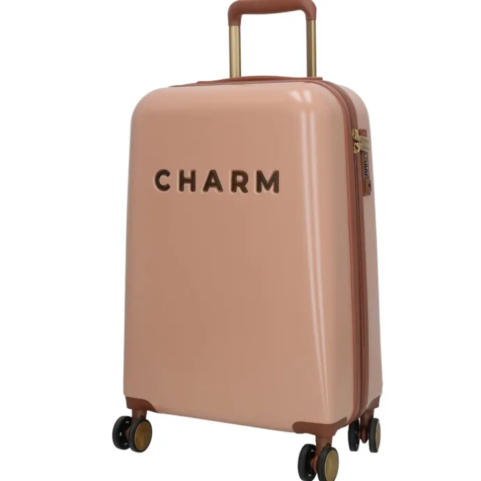 Charm London Travel Trolley Set roze
