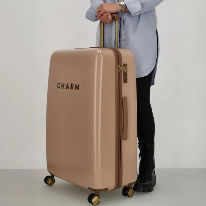 Charm London Travel Trolley Set roze
