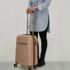 Charm London Travel Trolley Set roze