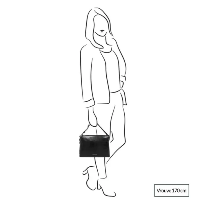 Claudio Ferrici Pelle Vecchia Shoulder Bag black