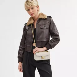 Coach Tabby 20 Shoulderbag With Chain Quilting chalk