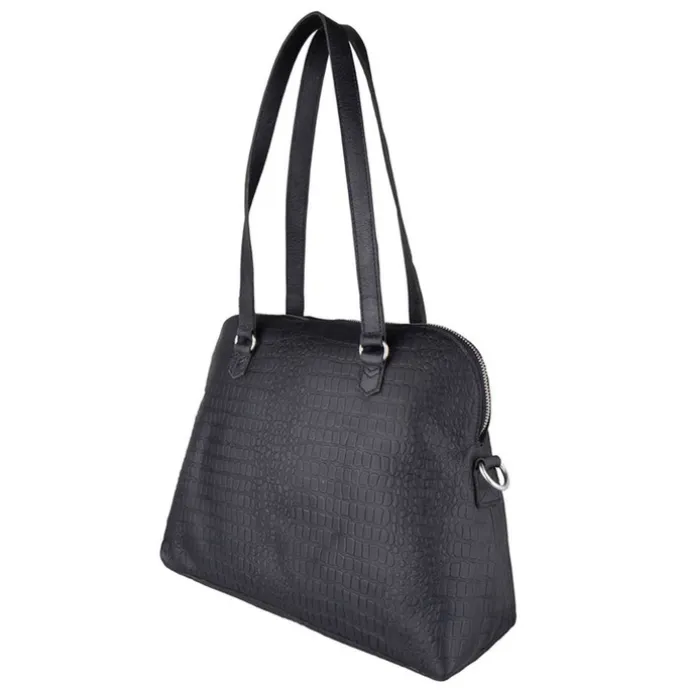 Cowboysbag Shoulderbag Winwick croco black