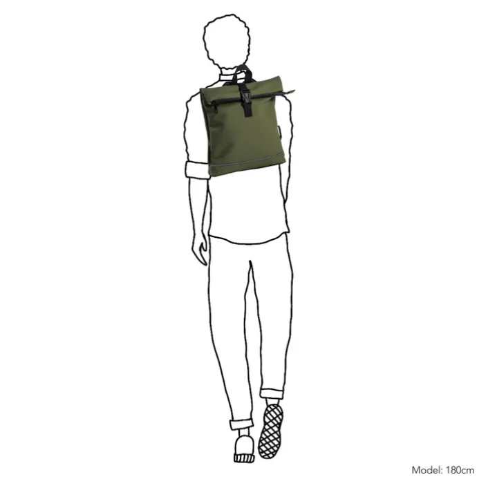 Daniel Ray Jefferson Water-Repellent Backpack S olive green
