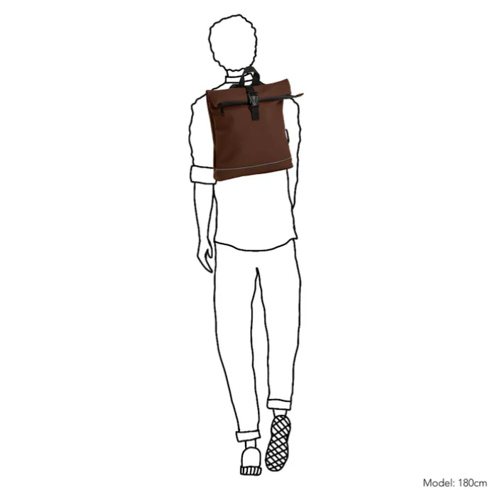 Daniel Ray Jefferson Waterproof Rolltop Backpack S dark brown