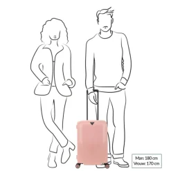 Decent Axiss-Fix 4 Wiel Cabin Trolley 55 licht roze