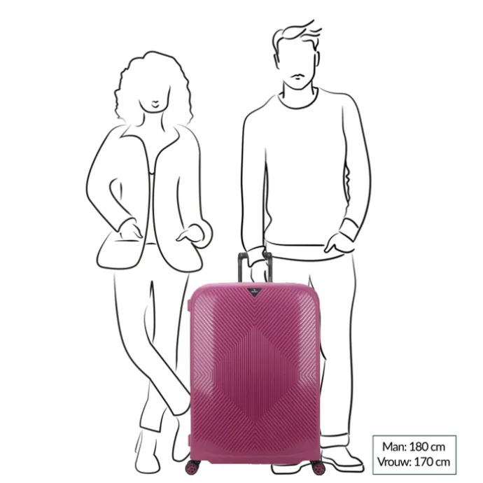 Decent Axiss-Fix 4 Wiel Trolley 78 lavendel