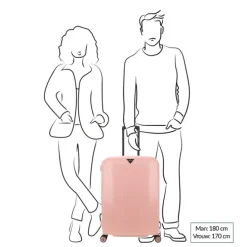 Decent Axiss-Fix 4 Wiel Trolley 68 licht roze