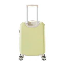 Decent Star-Maxx Handbagage Trolley 55 pastel geel