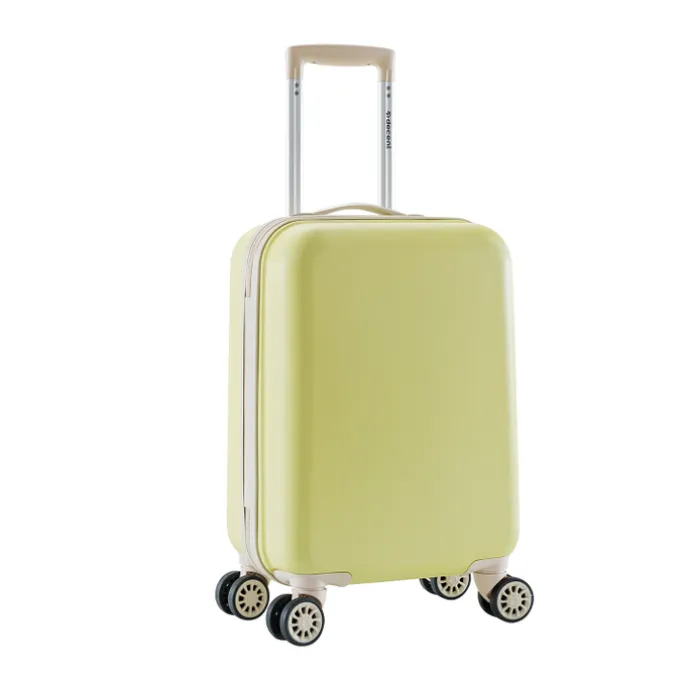 Decent Star-Maxx Handbagage Trolley 55 pastel geel