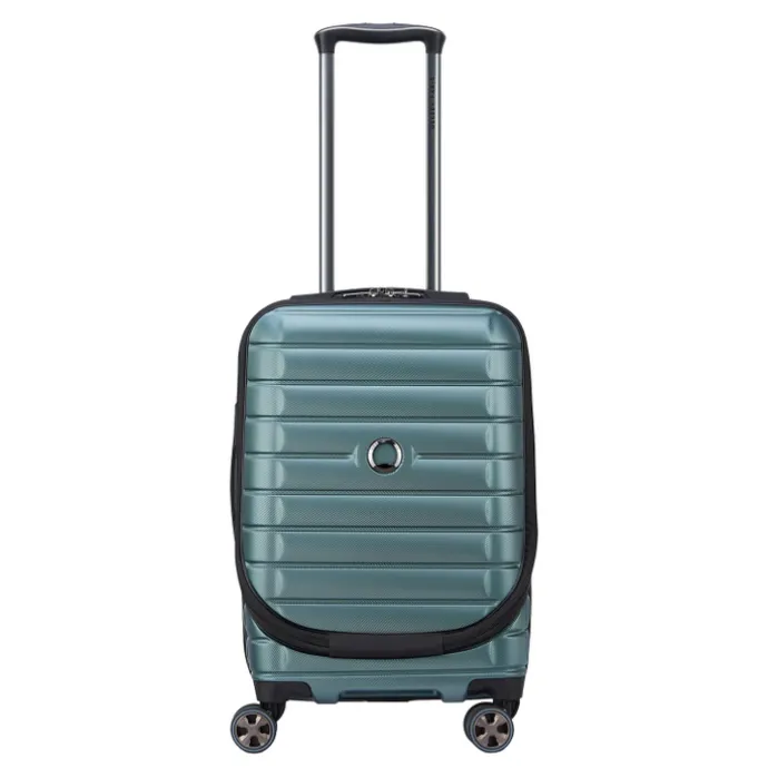 Delsey Shadow 5.0 Cabin Trolley Front Pocket 55 Expandable green