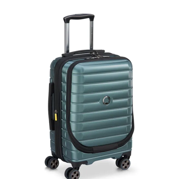 Delsey Shadow 5.0 Cabin Trolley Front Pocket 55 Expandable green