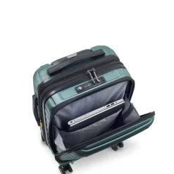 Delsey Shadow 5.0 Cabin Trolley Front Pocket 55 Expandable green